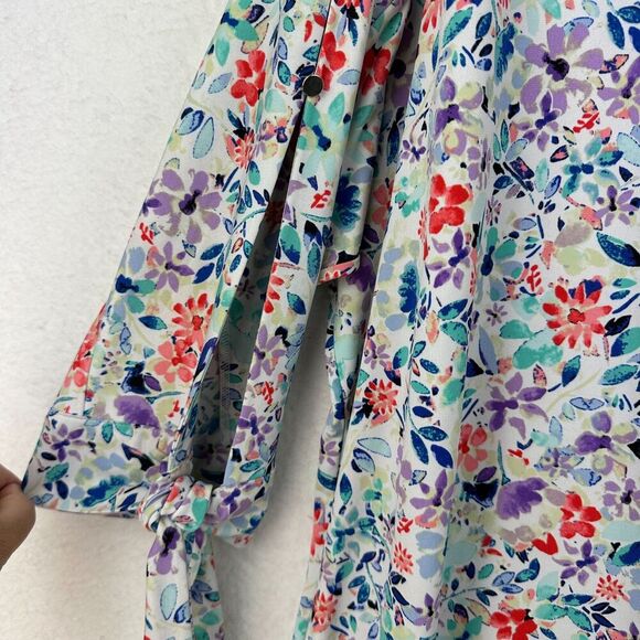 The Limited Blouson Top Womens 2X Floral Lightweight Stretchy Office Open Sleeve - Picture 7 of 12